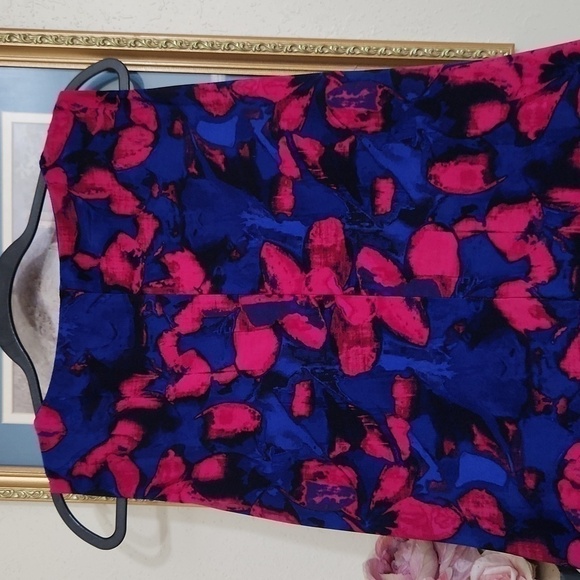 Faux Wrap Waterfall Detail Career Formal Dress Brunch Bridal Shower - Picture 10 of 11